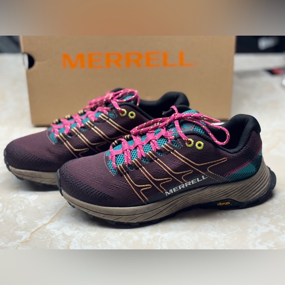 Women’s 7.5 Merrell Moab Flight Hiking Shoe New - Picture 3 of 9